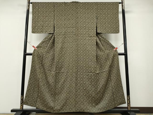 平和屋着物●上質な小紋　総絞り　七宝花文　ますいわ屋扱い　正絹　逸品　CABF3277ut
