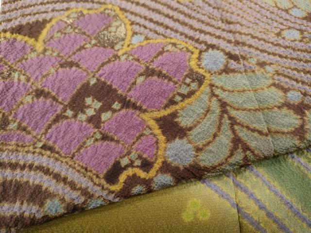 平和屋着物●中国三大刺繍　相良刺繍　訪問着　絞り　舞花文　暈し染め　金彩　正絹　逸品　CABF3280ut 平和屋着物○中国三大刺繍 相良刺繍 訪問着 絞り 舞花文 暈