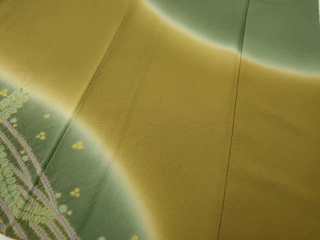 平和屋着物○中国三大刺繍 相良刺繍 訪問着 絞り 舞花文 暈