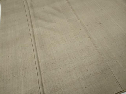 平和屋着物●上質な紬　白橡色　さが美扱い　正絹　逸品　CABF3281ut