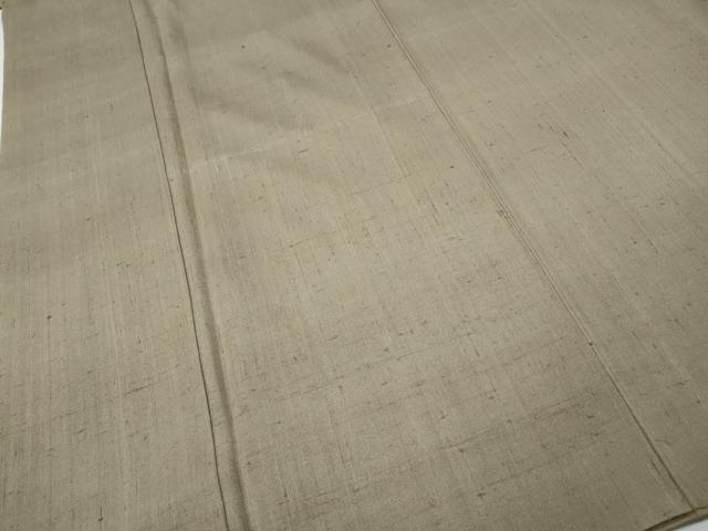 平和屋着物●上質な紬　白橡色　さが美扱い　正絹　逸品　CABF3281ut