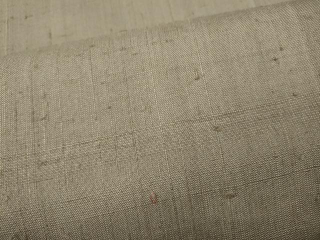 平和屋着物●上質な紬　白橡色　さが美扱い　正絹　逸品　CABF3281ut