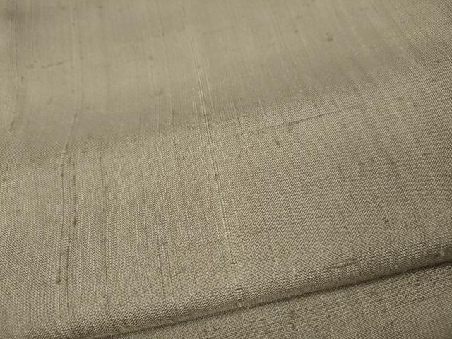 平和屋着物●上質な紬　白橡色　さが美扱い　正絹　逸品　CABF3281ut