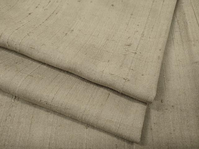 平和屋着物●上質な紬　白橡色　さが美扱い　正絹　逸品　CABF3281ut