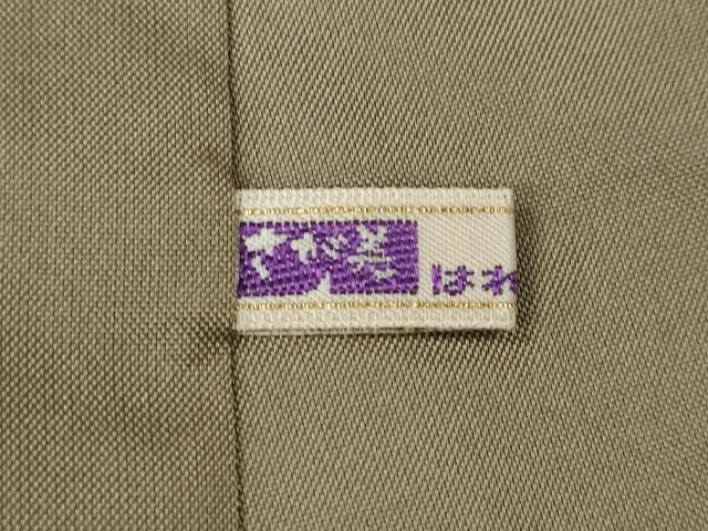 平和屋着物●上質な紬　白橡色　さが美扱い　正絹　逸品　CABF3281ut