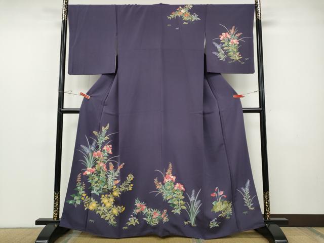 平和屋着物●訪問着　草花尽くし　正絹　逸品　CABF3282ut
