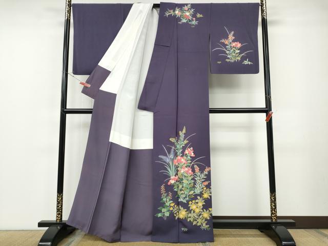 平和屋着物●訪問着　草花尽くし　正絹　逸品　CABF3282ut