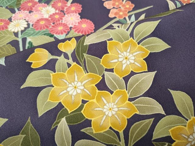 平和屋着物●訪問着　草花尽くし　正絹　逸品　CABF3282ut