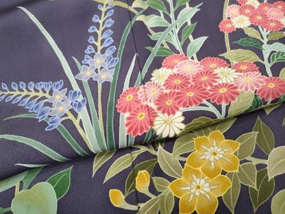 平和屋着物●訪問着　草花尽くし　正絹　逸品　CABF3282ut