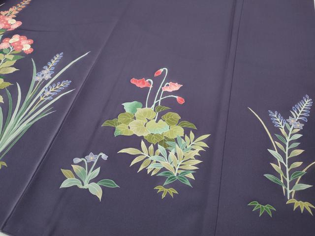 平和屋着物●訪問着　草花尽くし　正絹　逸品　CABF3282ut