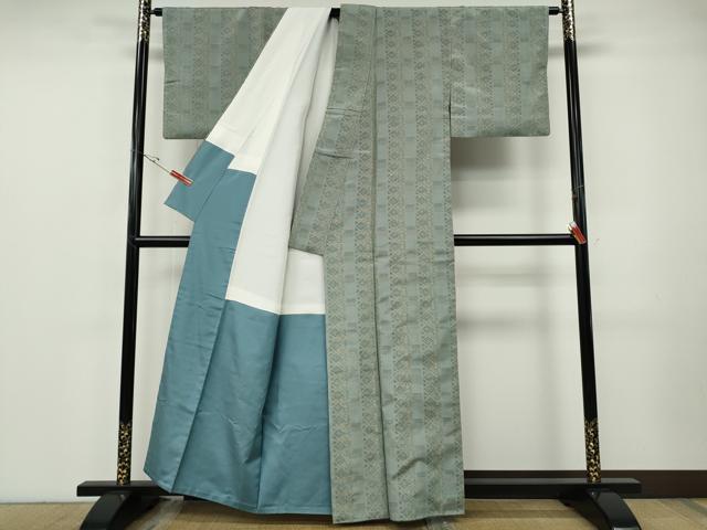 平和屋着物●上質な紬　吉祥花間道　正絹　逸品　CABF3288ut