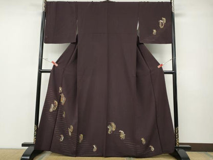 平和屋着物●訪問着　刺繍　吉祥文　金彩　正絹　逸品　CABF3292ut