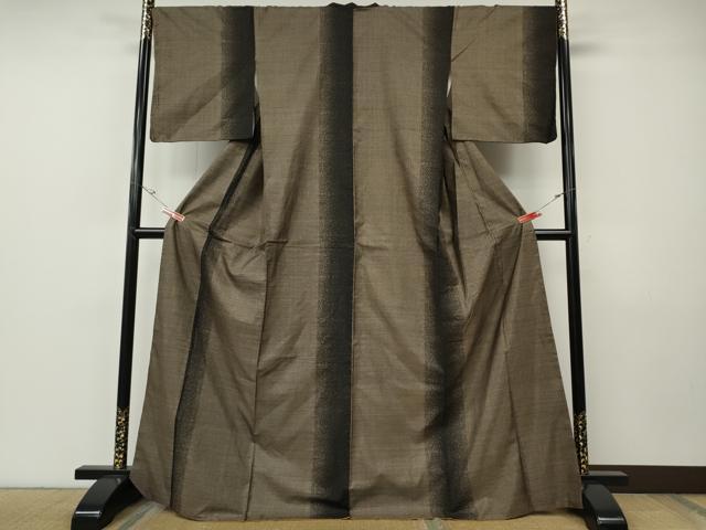 平和屋着物●本場大島紬　9マルキ　霞間道　三越扱い　正絹　逸品　CABF3296ut