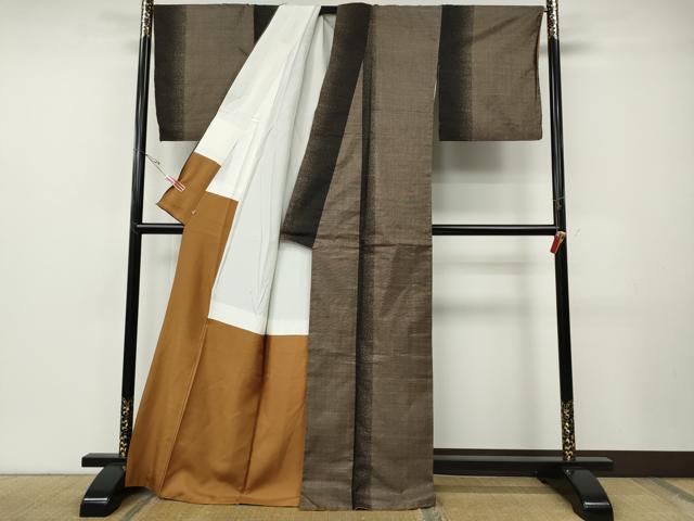 平和屋着物●本場大島紬　9マルキ　霞間道　三越扱い　正絹　逸品　CABF3296ut