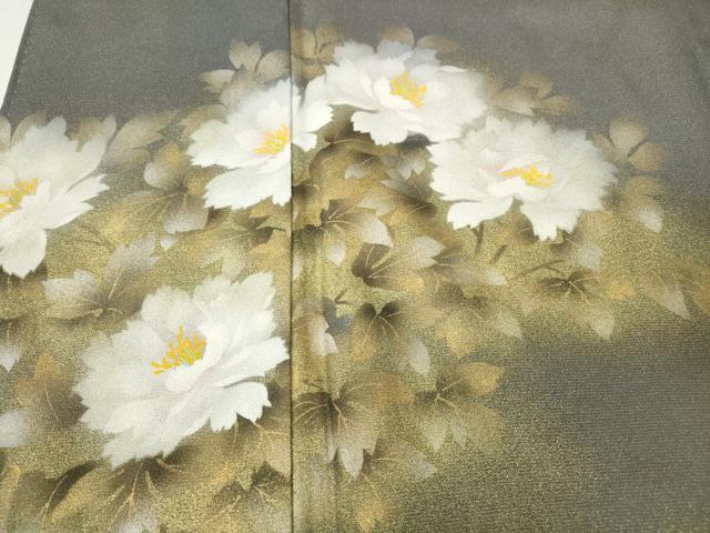 平和屋着物●豪華色留袖　作家物　手描き　舞花文　銀通し地　正絹　逸品　CABF3301ut
