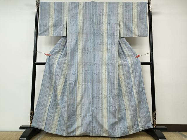平和屋着物●上質な紬　変わり縞　正絹　逸品　CABF3304ut
