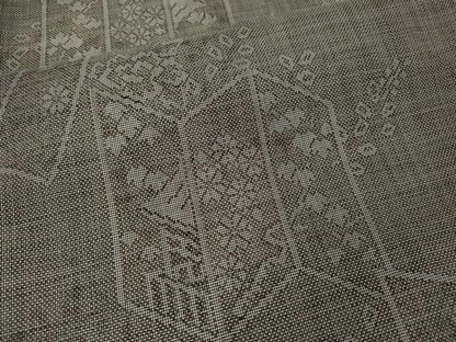 平和屋着物●本場大島紬　9マルキ　屏風風景花文　正絹　逸品　CABF3305ut
