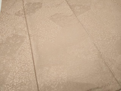 平和屋着物●上質な色無地　切嵌花地紋　洗柿色　正絹　逸品　CABF3306ut