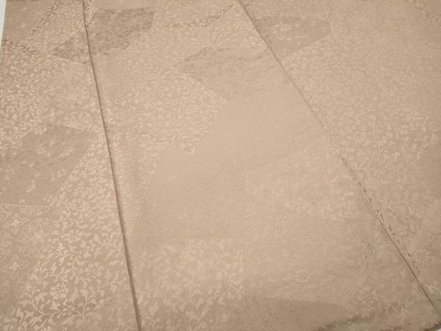 平和屋着物●上質な色無地　切嵌花地紋　洗柿色　正絹　逸品　CABF3306ut