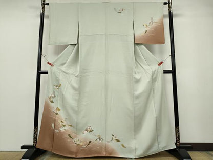 平和屋着物●訪問着　色紙重ね花文　暈し染め　金彩　正絹　逸品　CABF3311ut