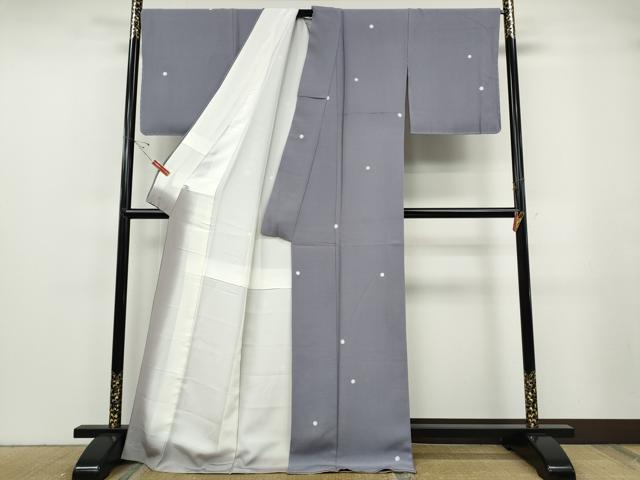 平和屋着物●上質な小紋　丸文　蛍暈し　ロング丈　正絹　逸品　CABF3314ut