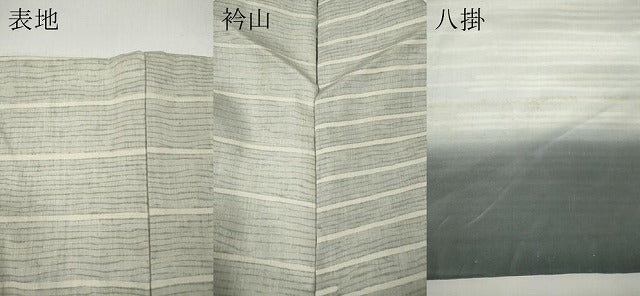 平和屋着物●訪問着　紬地　吉祥横段文　正絹　逸品　CABF3320ut