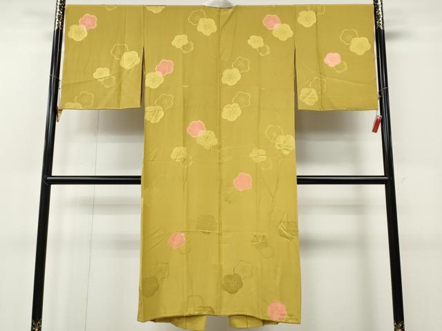 平和屋着物●長襦袢　無双仕立て　絞り　舞梅文　正絹　逸品　CABF3322ut
