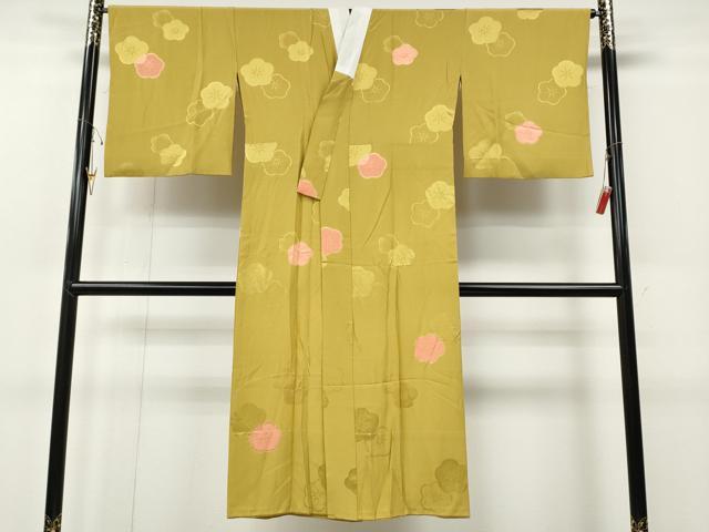 平和屋着物●長襦袢　無双仕立て　絞り　舞梅文　正絹　逸品　CABF3322ut