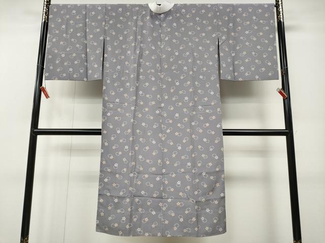 平和屋着物●長襦袢　無双仕立て　七宝桜文　正絹　逸品　CABF3323ut