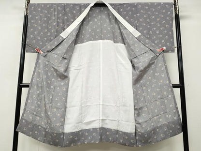 平和屋着物●長襦袢　無双仕立て　七宝桜文　正絹　逸品　CABF3323ut