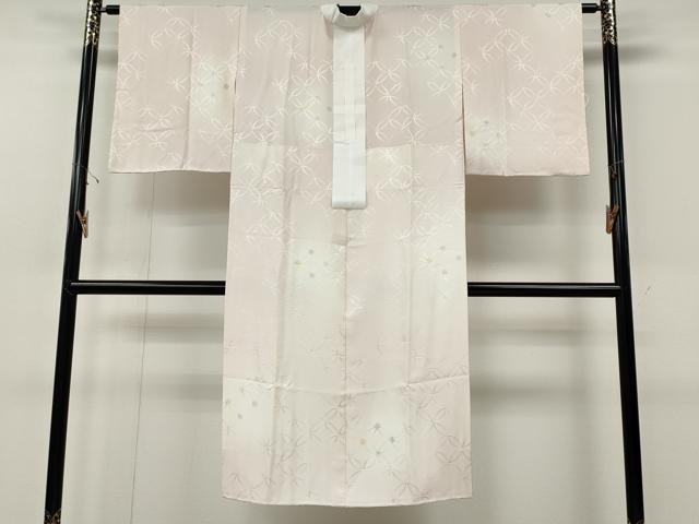 平和屋着物●長襦袢　無双仕立て　鹿の子七宝文　暈し染め　正絹　逸品　CABF3325ut