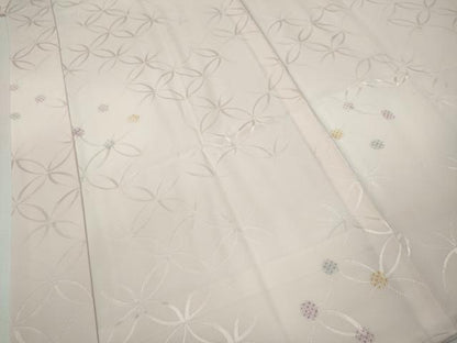 平和屋着物●長襦袢　無双仕立て　鹿の子七宝文　暈し染め　正絹　逸品　CABF3325ut
