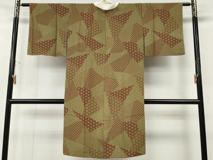 平和屋着物●長襦袢　無双仕立て　切嵌麻の葉文　やまと誂製　正絹　逸品　CABF3327ut