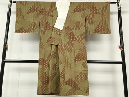 平和屋着物●長襦袢　無双仕立て　切嵌麻の葉文　やまと誂製　正絹　逸品　CABF3327ut