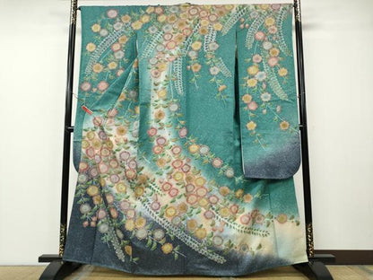 平和屋着物●豪華振袖　作家物　辻が花　絞り　暈し染め　金彩　正絹　逸品　CABF3333ut