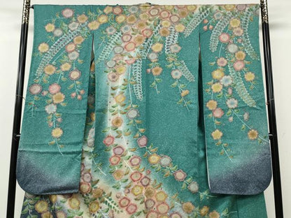 平和屋着物●豪華振袖　作家物　辻が花　絞り　暈し染め　金彩　正絹　逸品　CABF3333ut
