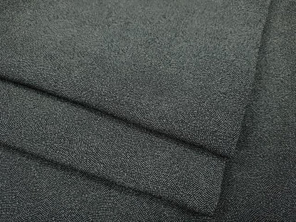 平和屋着物●江戸小紋　鮫小紋柄　黒地　鬼しぼ縮緬　正絹　逸品　CABF3335ut