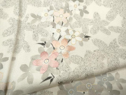 平和屋着物●訪問着　刺繍　枝桜文　金彩　正絹　逸品　CABF3337ut