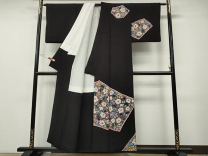 平和屋着物●訪問着　辻が花　絞り　鬼しぼ縮緬　正絹　逸品　CABF3340ut