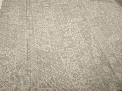 平和屋着物●本塩沢　吉祥花文　ロング丈　正絹　逸品　CABF3342ut