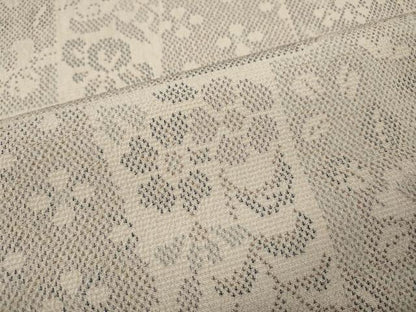 平和屋着物●本塩沢　吉祥花文　ロング丈　正絹　逸品　CABF3342ut