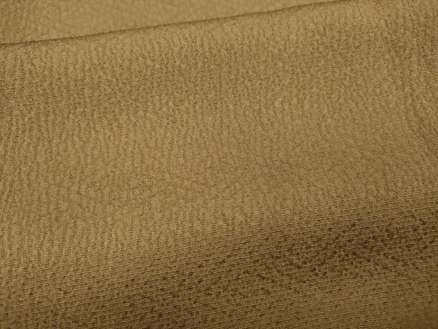 平和屋着物●上質な色無地　紗綾形地紋　芝翫茶色　正絹　逸品　CABF3343ut