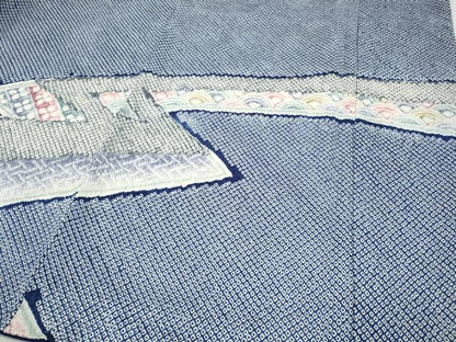 平和屋着物●名門　藤娘きぬたや・総絞り　訪問着　切嵌吉祥花文　正絹　逸品　未使用　CABF3344ut