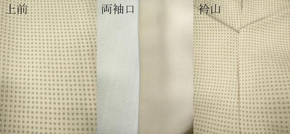 平和屋着物●上質な小紋　丸文　鬼しぼ縮緬　正絹　逸品　CABF3346ut