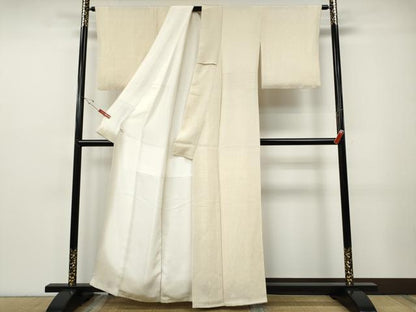 平和屋着物●上質な小紋　丸文　鬼しぼ縮緬　正絹　逸品　CABF3346ut