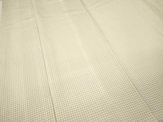 平和屋着物●上質な小紋　丸文　鬼しぼ縮緬　正絹　逸品　CABF3346ut
