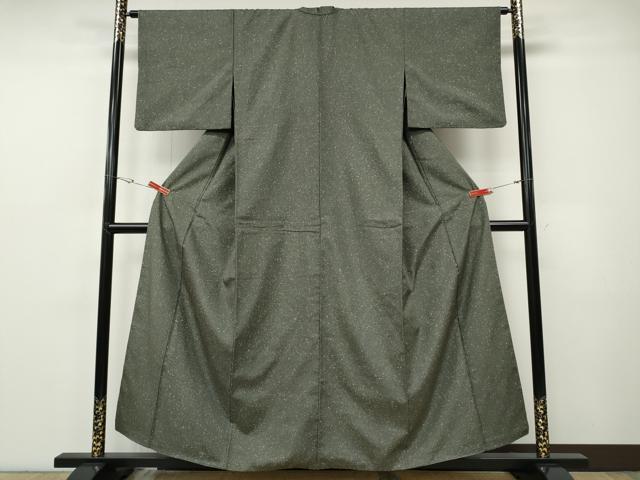 平和屋着物●上質な紬　霞文　背抜き仕立て　正絹　逸品　CABF3347ut