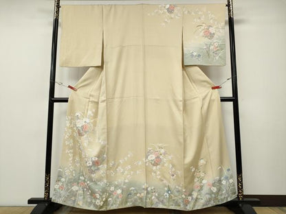 平和屋着物●訪問着　花籠文　暈し染め　金彩　正絹　逸品　CABF3348ut
