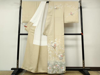 平和屋着物●訪問着　花籠文　暈し染め　金彩　正絹　逸品　CABF3348ut
