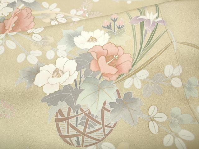 平和屋着物●訪問着　花籠文　暈し染め　金彩　正絹　逸品　CABF3348ut